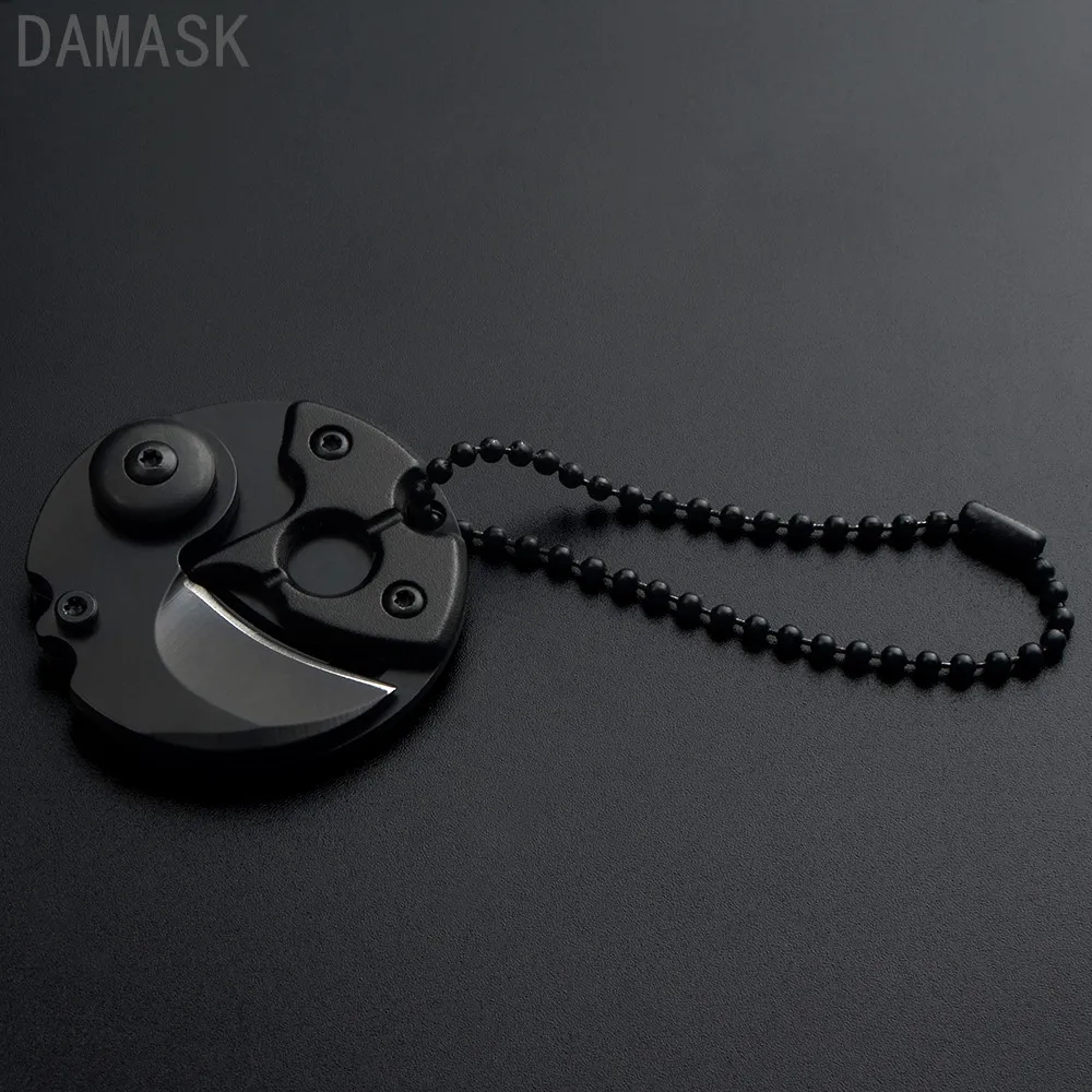 DAMASK Outdoor Survival Pocket Knife Stainless Steel Keychain Coin Knife EDC Mini Letter Opener