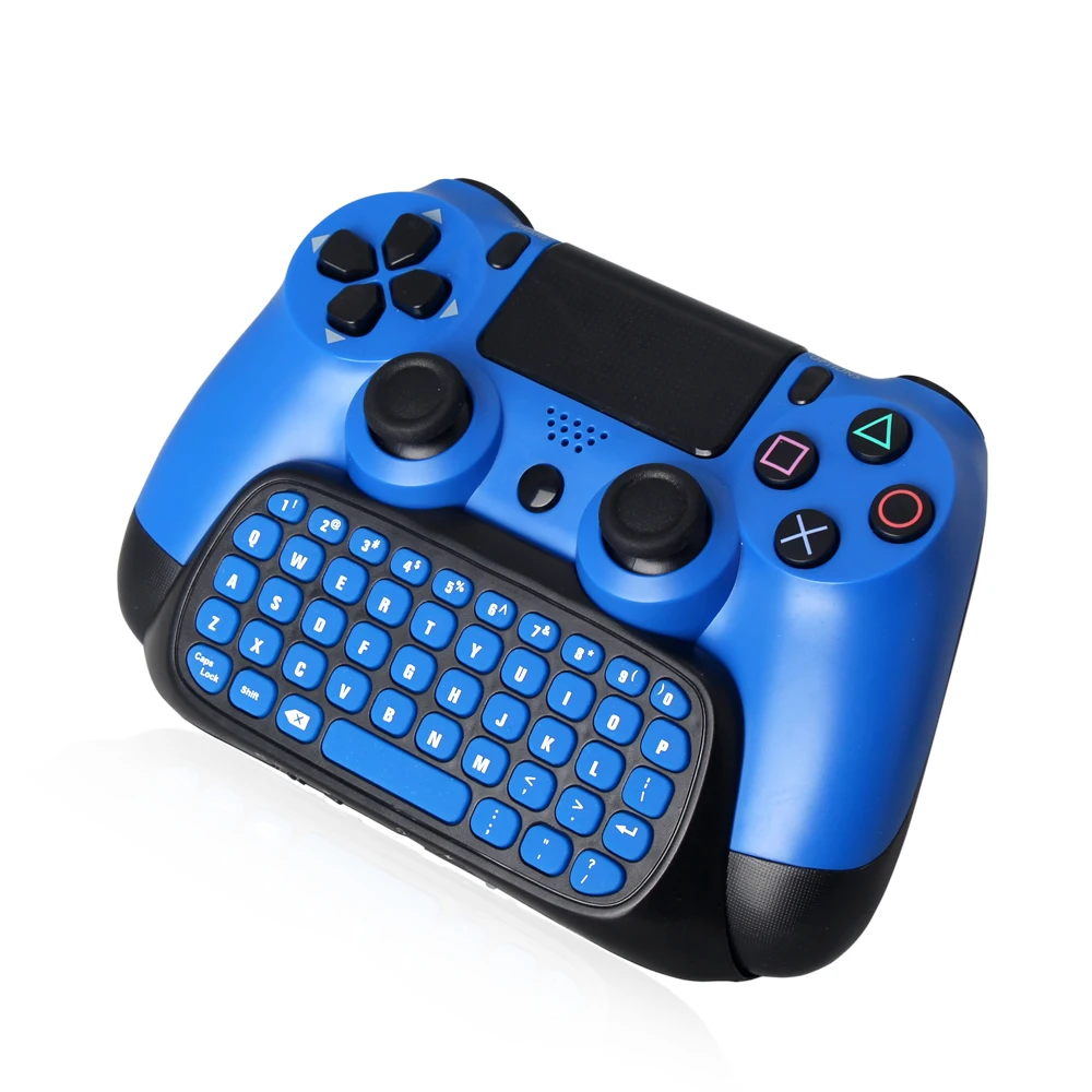 Blue Color Wireless Bluetooth Keyboard Keypad Chatpad for PlayStation 4
