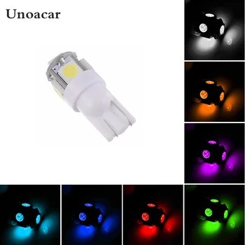 

10pcs T10 5Smd 5050 Led Car Light Bulb White Pink Blue Green Yellow Red Bulbs 12v 6500k led Clearance Light