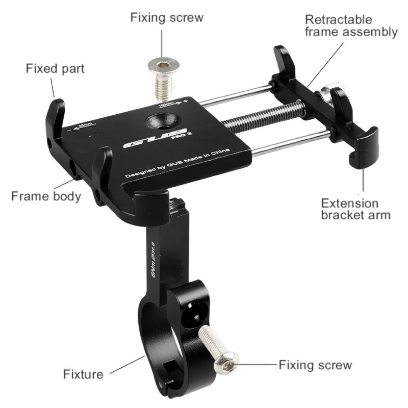 GUB PRO2 высококачественный прочный портативный практичный кронштейн для велосипеда, скутера, подходит для Просо xiaomi, держатели для мобильных телефонов