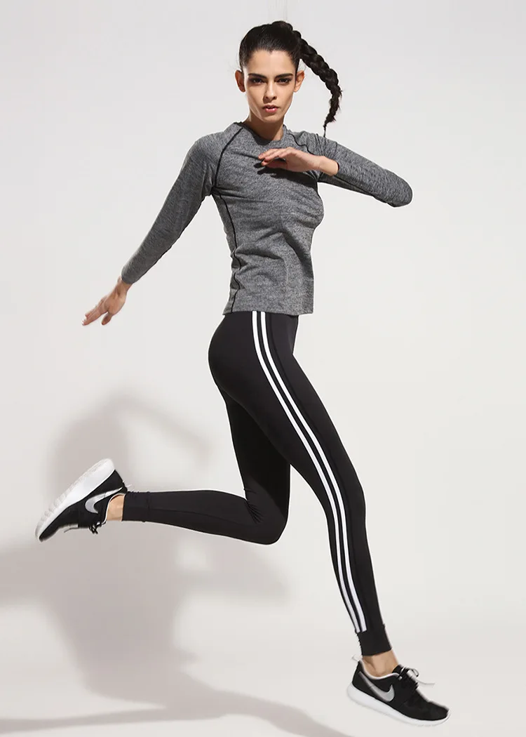 2017 New Aimpact Women Yogo Pants Sexy Fitness Pant Girl Tight Running Pants Workout Pants Female Striped Slim Sports leggings (10)