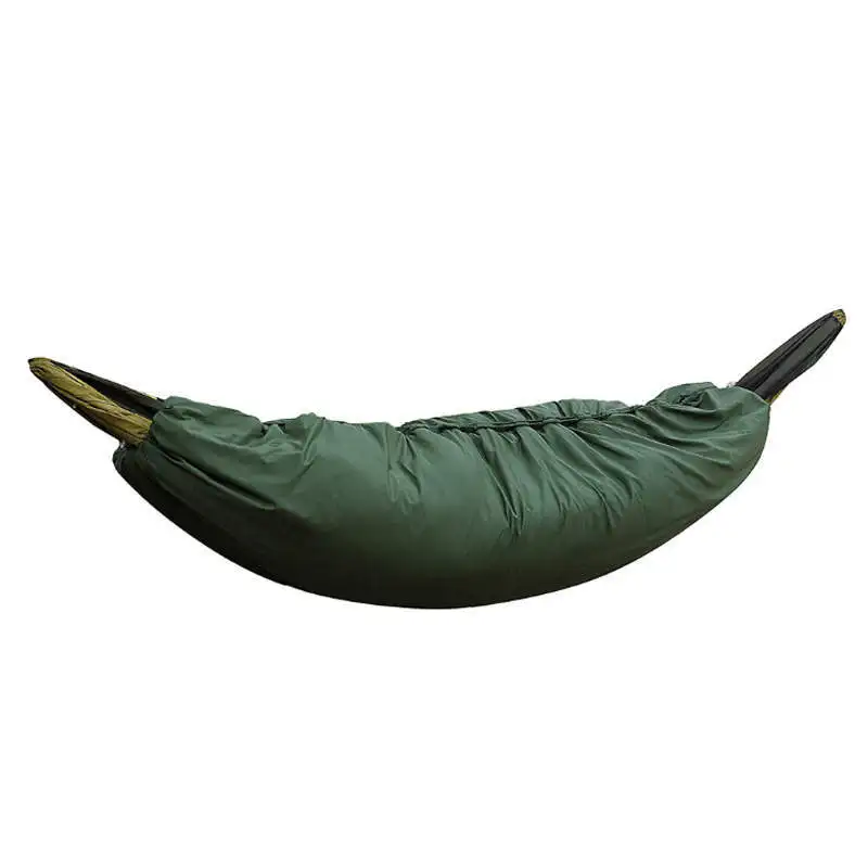 

Winter Outdoor Hammock Cover Camping Ultralight Full Length Sleeping Bag Blanket Zipper Elastic Hammock 200*75cm