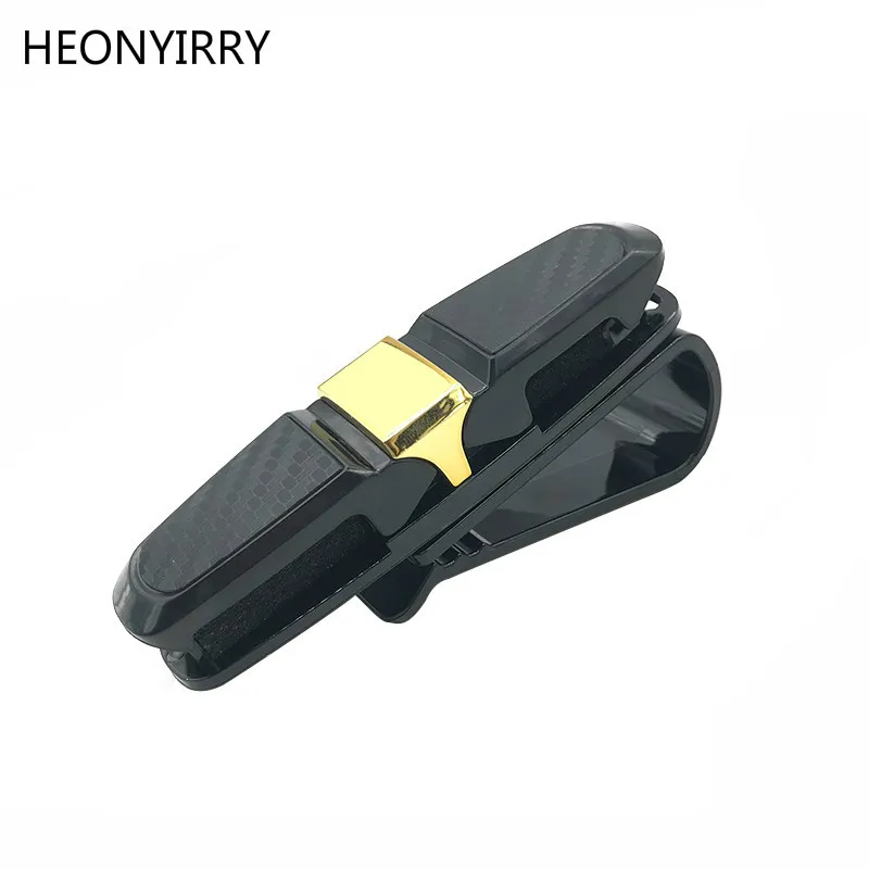 

Portable Fastener Cip Eyeglasses Clip Ticket Card Clamp ABS Car Glasses Cases Black Car Sun Visor Sunglasses Holder