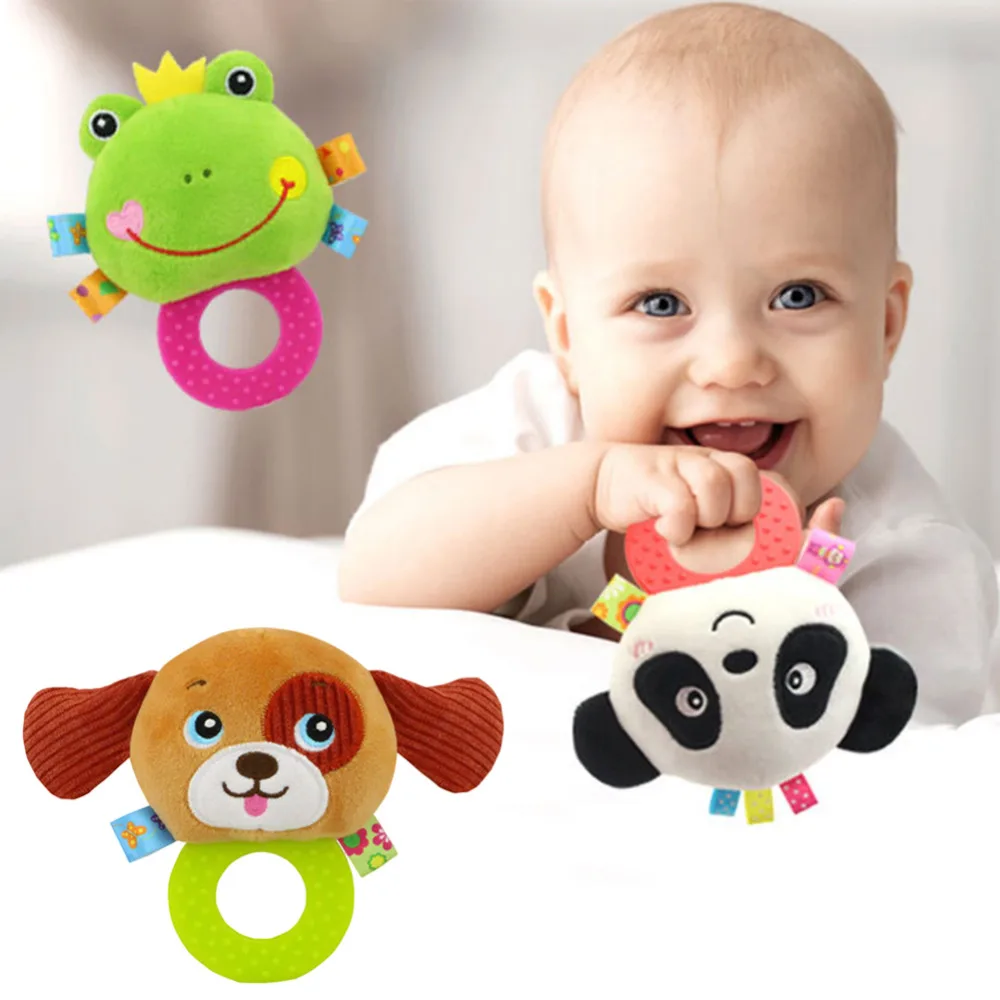 Buy Cute Plush Animal Hand Bells Baby Toys Baby Rattle