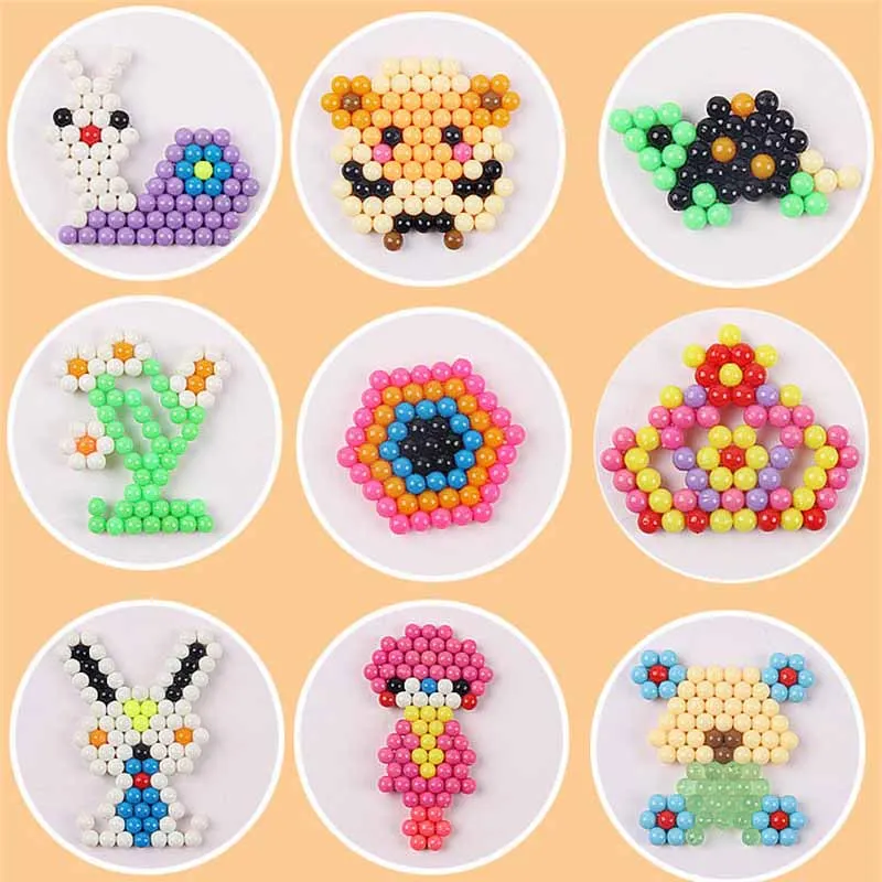 

1000pcs /bag DIY Magic Water Sticky Beads Solid Bead Refill Pack Water Sticky Beads 2018 FanBeads Fuse Beads Refill