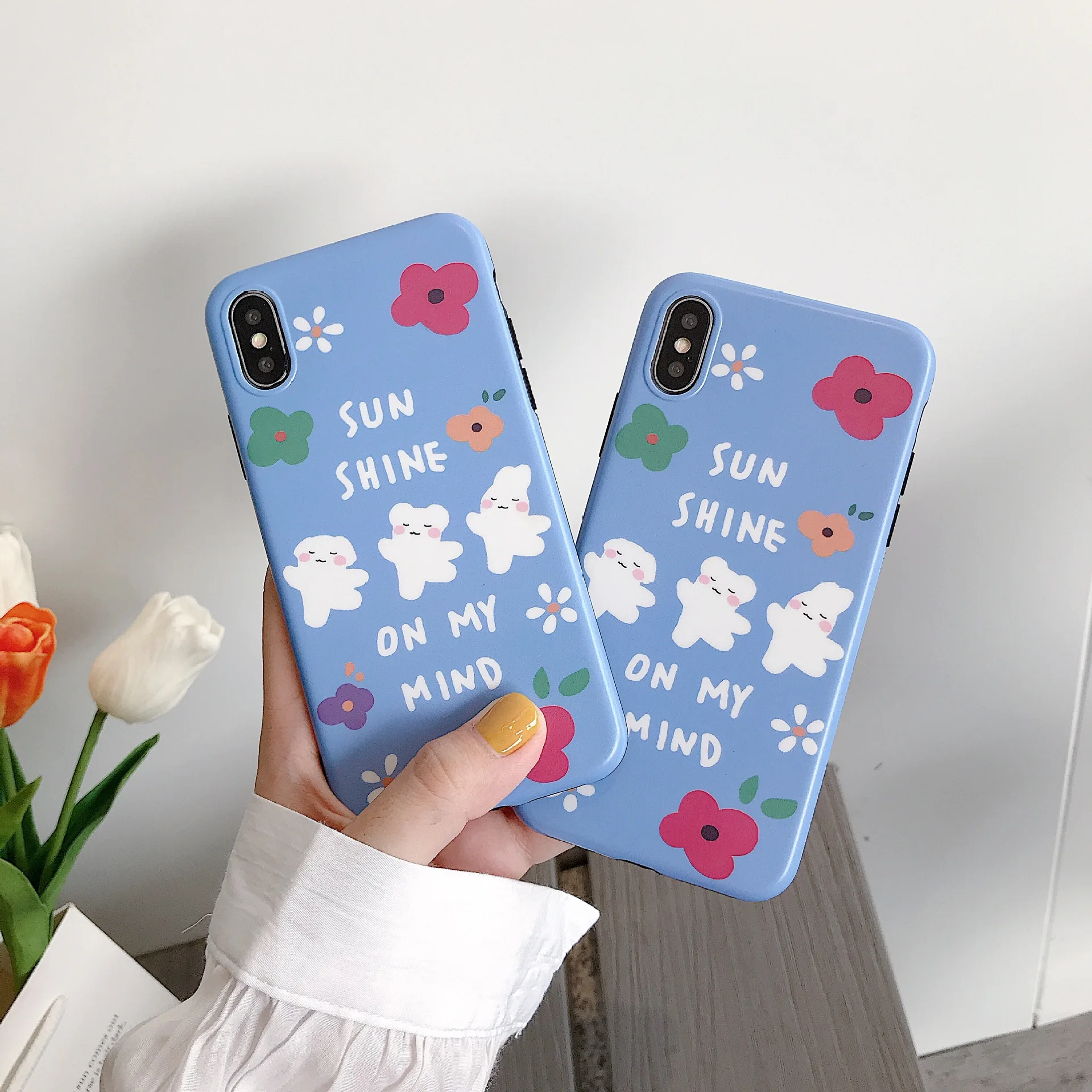 Kawaii японский мультфильм медведь телефон чехол для iPhone 7 Puls 6 S 8 X Xsmax Xr Xs Чехлы Ретро