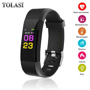 

2018 Men Women Sport Smart Bracelet Watch Bluetooth Clock Heart Rate Blood Pressure oxygen Sleep Monitor Pedometer Smartwatch