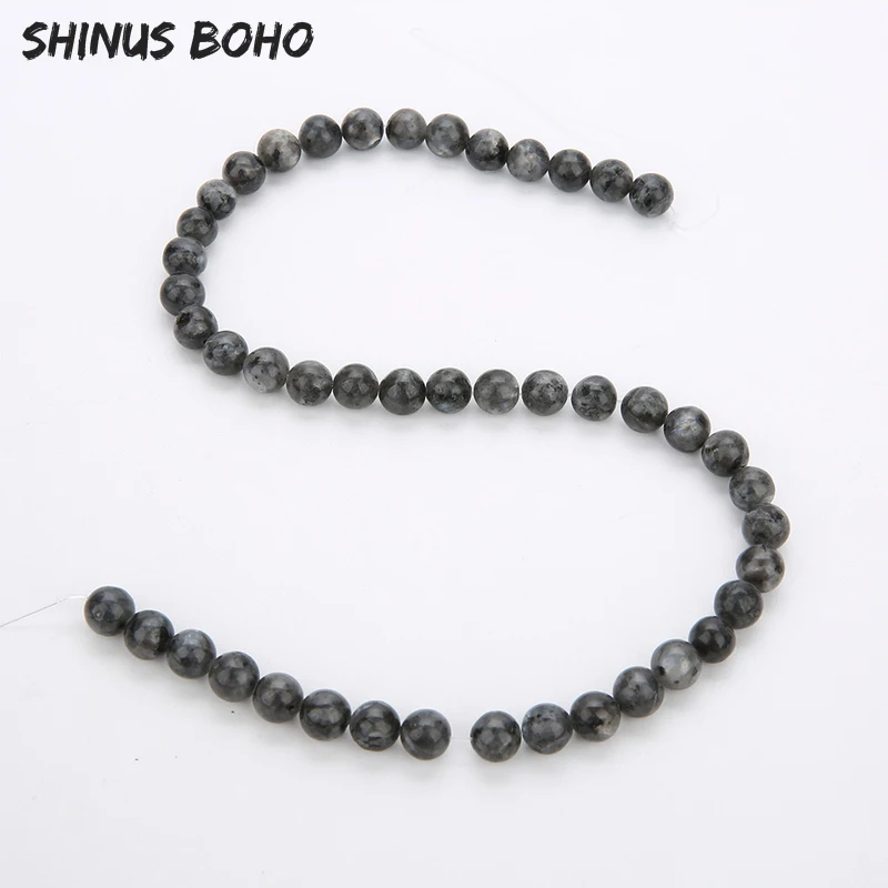 SHINUSBOHO 4/6/8/10/12 мм бусины для изготовления ювелирных изделий из натурального камня