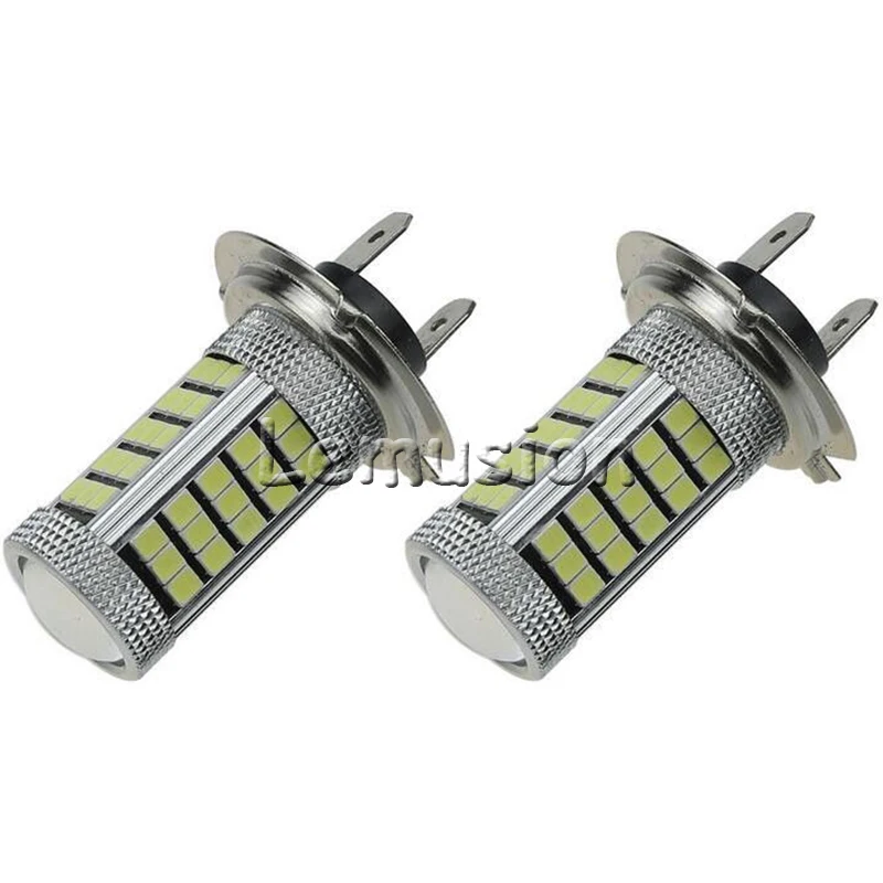 2X DC 12 В H7 2835 63 LED 6000 К автомобиля проектор Туман Вождение лампочка Белый автомобиль