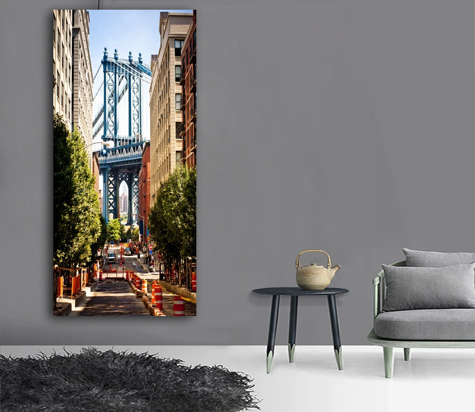 New York City streets buildings Scenery Poster Inch Canvas Painting