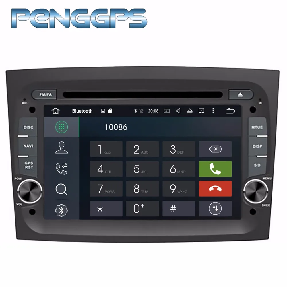 Excellent Octa Core 4G+32G DVD Player 2 Din Android 8.0 Car Radio for FIAT DOBLO 2016 2017 2018 GPS Navigation 7 Inch IPS Screen Headunit 5