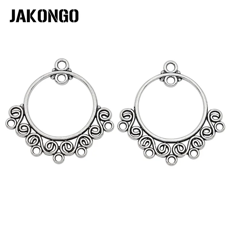 JAKONGO 10 шт. античное серебряное покрытие 1 5 круглый разъем для фотоаксессуаров