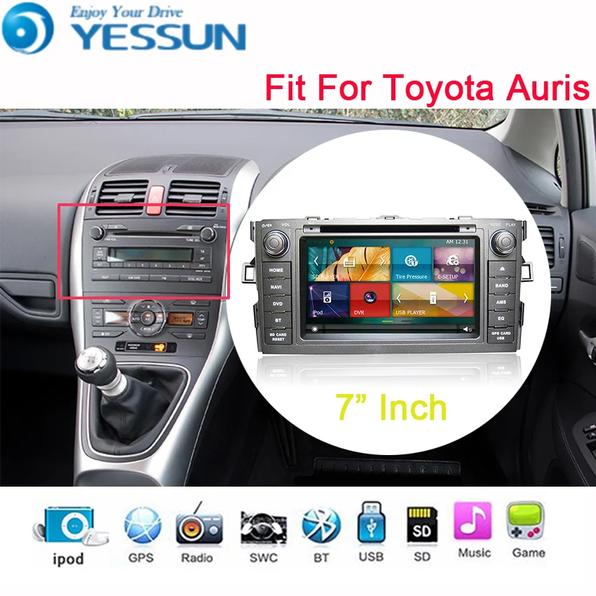 Yessun для Toyota Auris 2010~ Android автомобильный навигатор gps Мультимедиа Аудио Видео Радио HD сенсорный экран стерео плеер