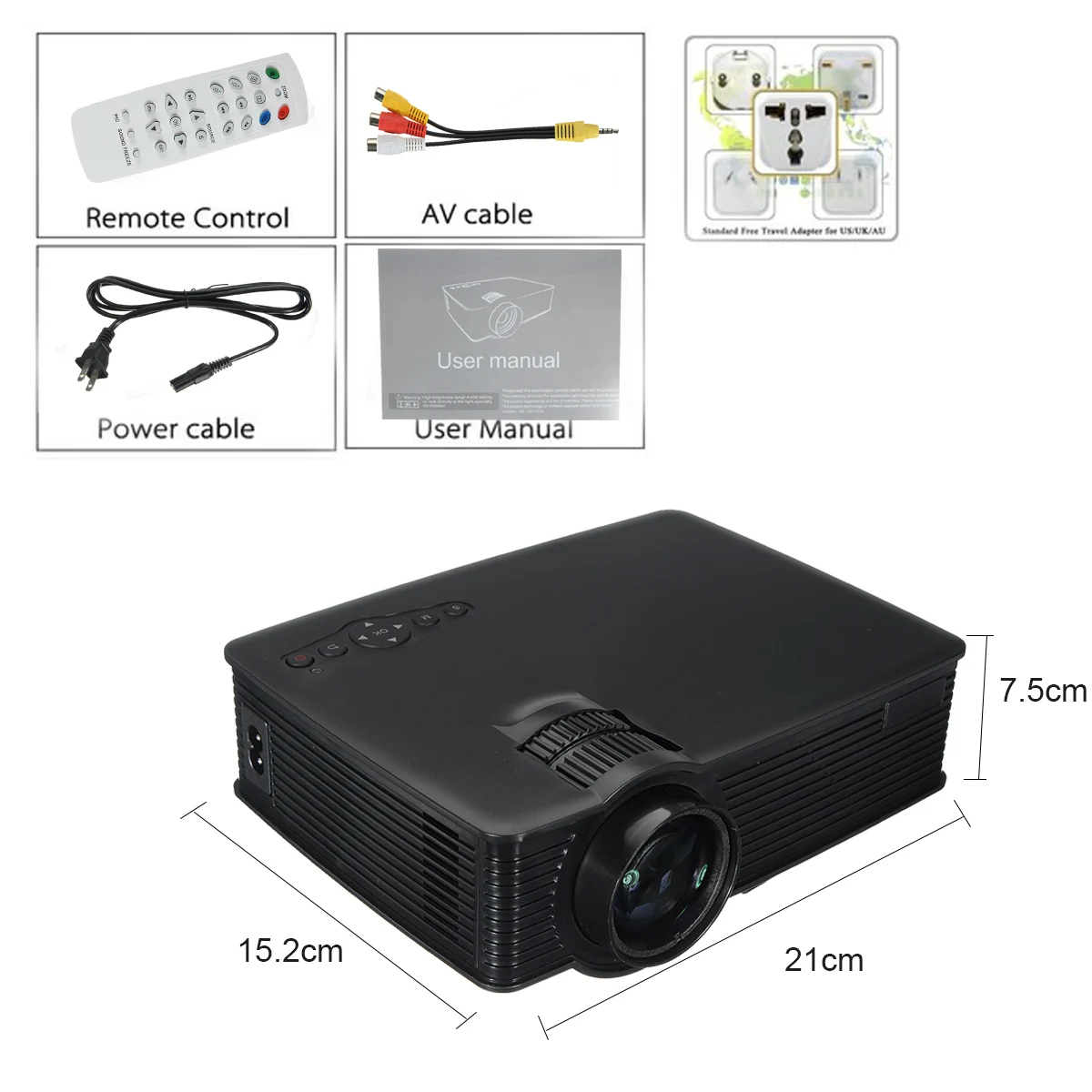 Thinyou GP-9 3000 Lumens WIFI LED Projector Black Mini Projector HDMI Digital Home Theater support multiple extensions Thinyou GP-9 3000 Lumens WIFI LED Projector Black Mini Projector HDMI Digital Home Theater support multiple extensions