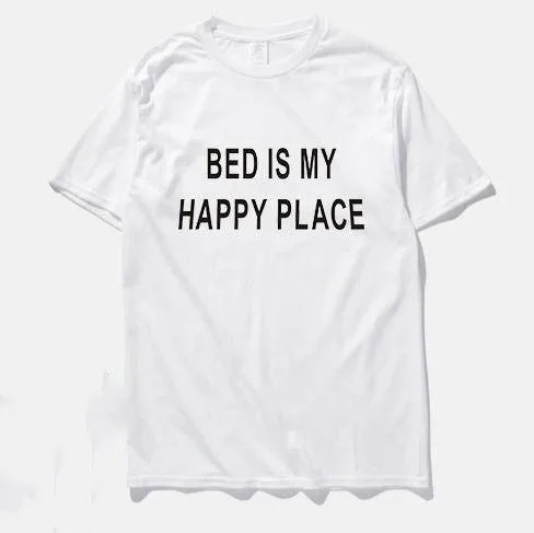 Кровать Мое счастливое место Graphic Tee Для женщин футболка tumblr Костюмы Nap Рубашки для мальчиков смешные футболки унисекс tumblr Топы moletom сделать