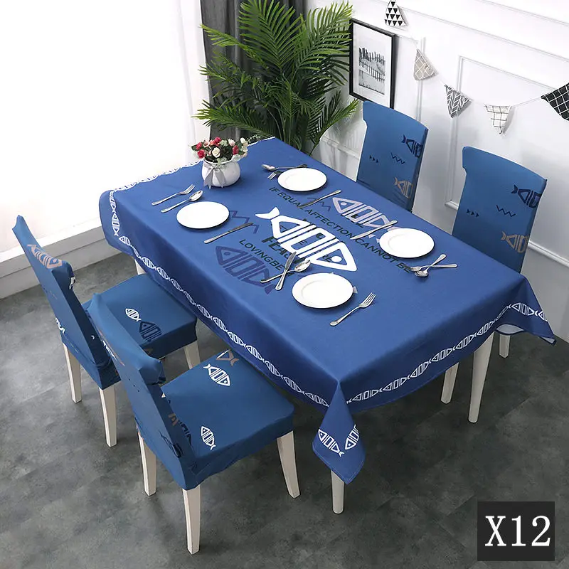 XIPA Домашний набор стульев чехол для стола INS чистая красная Скандинавская Водонепроницаемая скатерть из хлопка и льна мультяшный чайный набор одежды - Цвет: X12