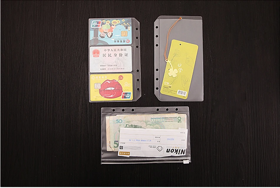 A5a6 ПВХ Презентация Binder папка молния получить мешок лаконичный планировщик спираль подачи карта продуктов держатель сумка Бесплатная