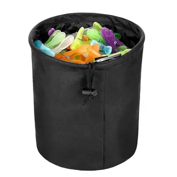 

Multifunctional Waterproof Clothespins Storage Cylinder Bag With Hook And Drawstring Clothes Clip Anti-corrosion Storage Bag 20E