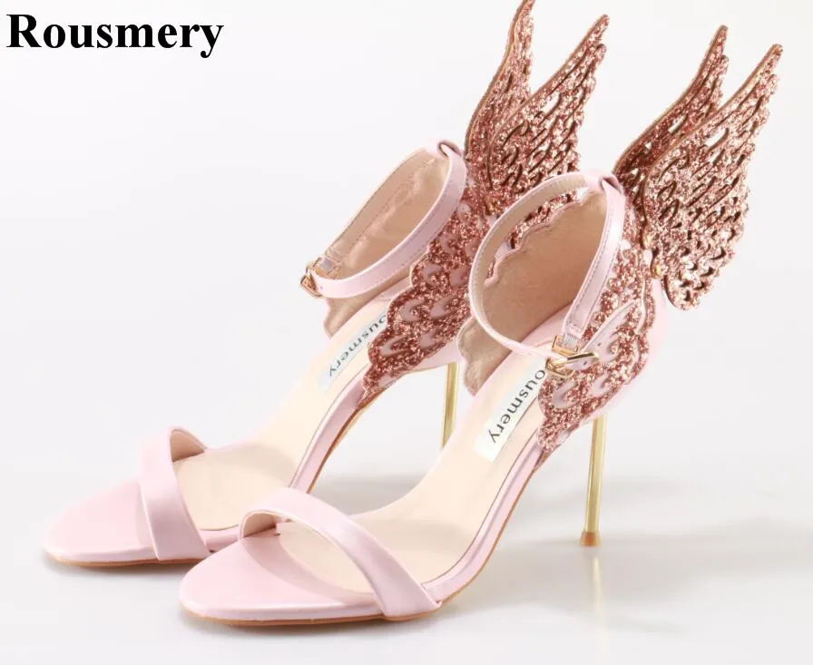 Frauen Strass Schöne Rosa In frauen Heel Strap Us80 61 Pfennigabsatz Schmetterling One Hochzeit Kleid 28Off High Schuhe Zurück Sandalen PZiuwkTOlX
