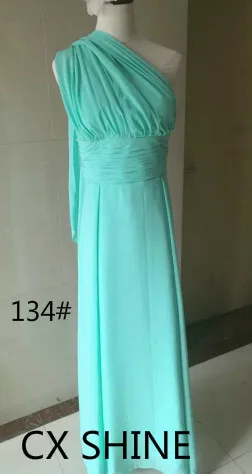 CX блестящий цвет размер на заказ шифоновое длинное платье-трансформер для подружки невесты голубое розовое свадебное платье с лентой для выпускного вечера Плюс Vestidos - Цвет: Image blue