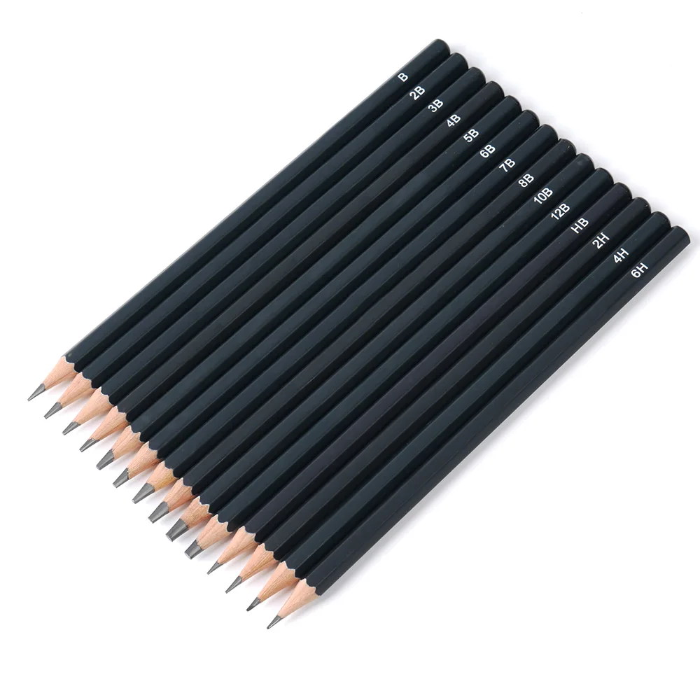 

Better Set Of 14 Sketch Drawing Art Pencil 12B10B 8B 7B 6B 5B 4B 3B 2B 1B HB 2H 4H 6H school office supply stationery