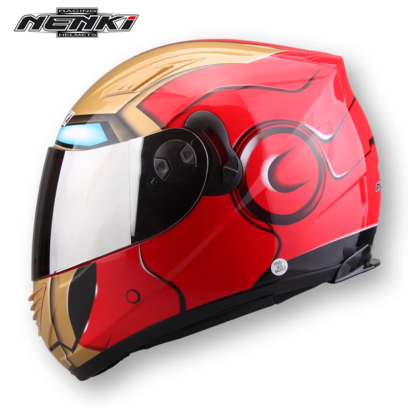 nenki yeni varis demir adam orumcek adam motosiklet kask dort sezon cift lens motor yarisi kask tam yuz motosiklet kasklar motorcycle carbon fiber helmet motorcycle stripmotorcycle wind aliexpress