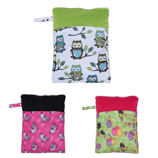 Waterproof Cartoon Printed Diaper Holder Bag Zipper Baby Ny Waterproof Cartoon Printed Diaper Holder Bag Zipper Baby Ny Sanitary Pads