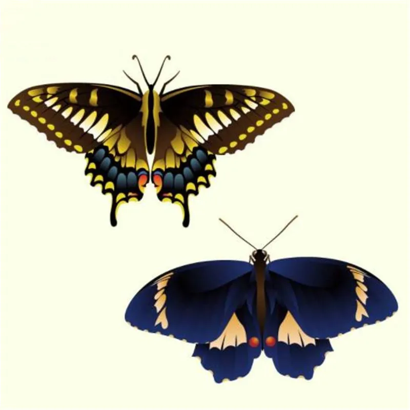 

Street Icon Women Men Clothes 80mm Cute butterfly Iron on transfer Printing Patches for clothing T-shirt Patch Diy 3D Stickers