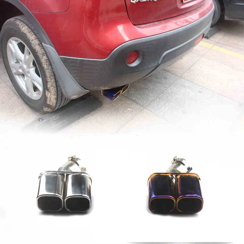 

Car Cover Muffler Exterior End Pipe Outlet Dedicate Stainless Steel Exhaust Tip Tail For Nissan Qashqai J10 2007-2013