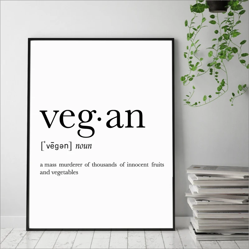 Vegan definition  dictionary art print