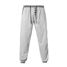 Осень-зима; в повседневном стиле с длинными Штаны однотонные Цвет свободные длинные брюки дышащий впитывает пот и Штаны с кулиской и пояс для Для мужчин