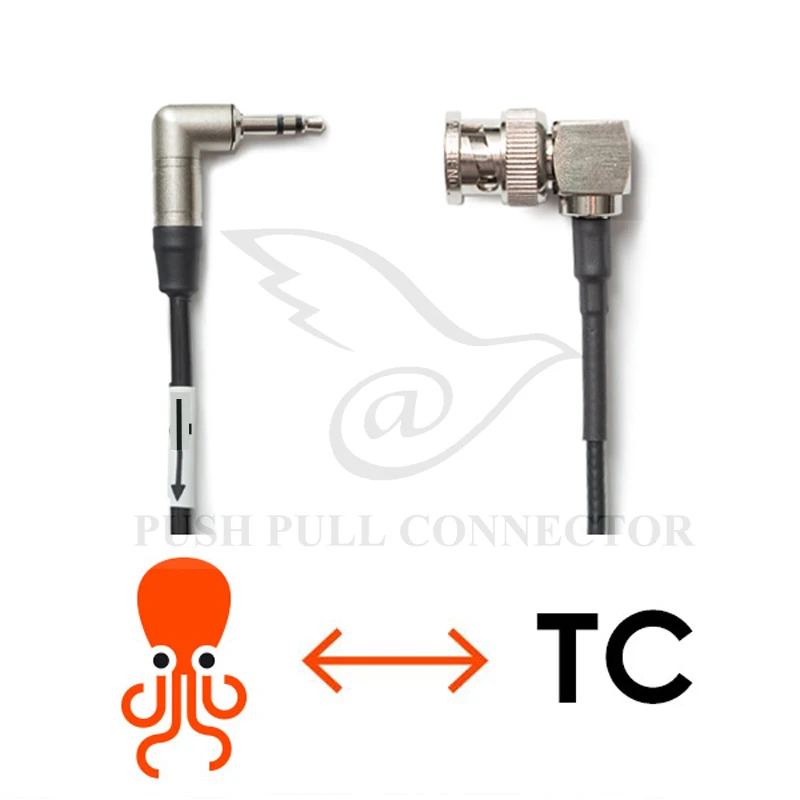 

NEUTRIK 3.5mm Mini TRS Jack TENTACLE To Elbow BNC Timecode Cable For Canon C300 / C500, Sony PDW 700 / EX3 / PMW 200, ARRI Amira