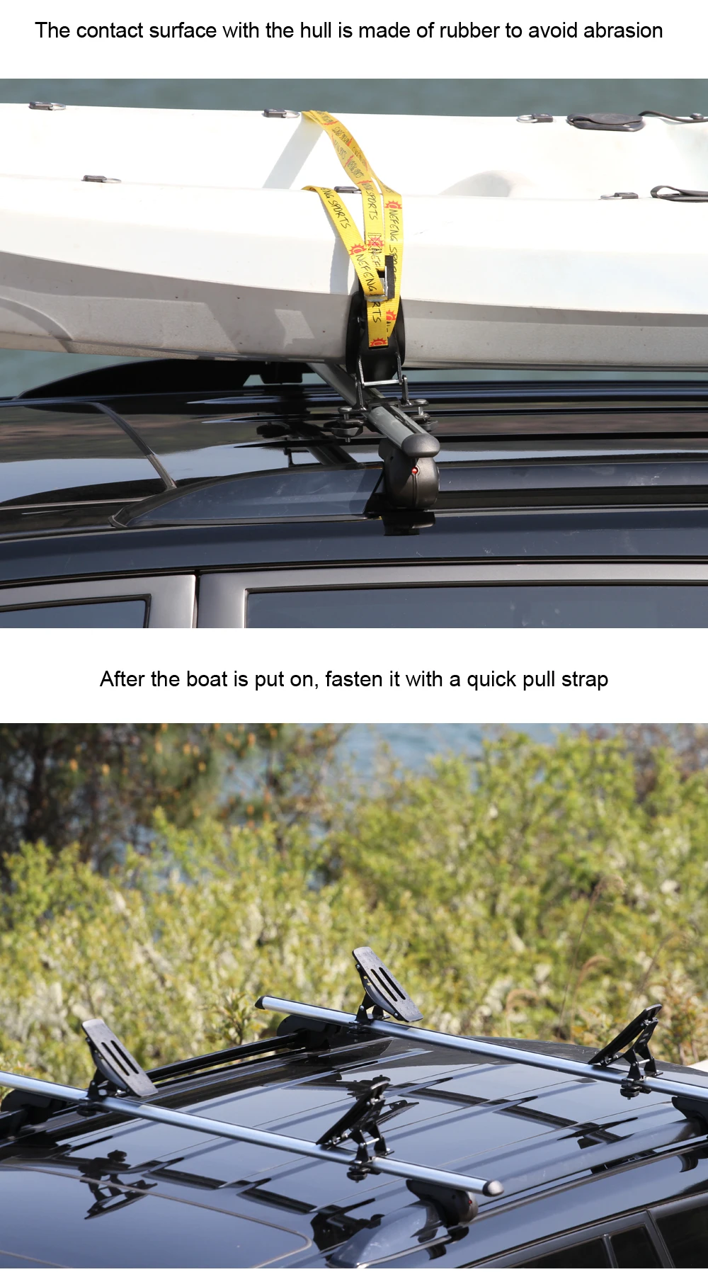 Седло каяк багажник на крышу Каноэ Держатель колыбели для переноса лодки для большинства автомобилей SUV поперечные стержни