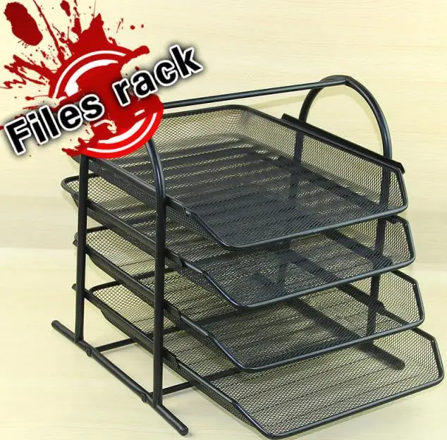 Multi layer sort out frame metal iron mesh 4 layer A4 desktop files