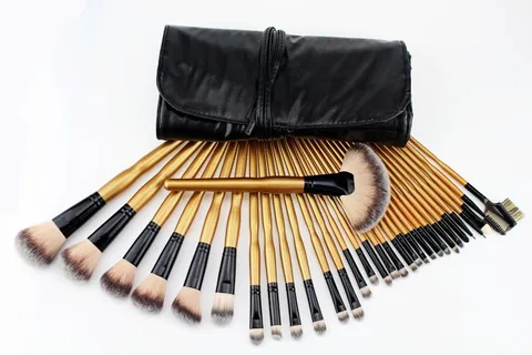 Pincéis de Maquiagem Jogo de Escova da Sombra de Mistura Kit de Cosméticos Professional Foundation pó Make up New 32 Pcs