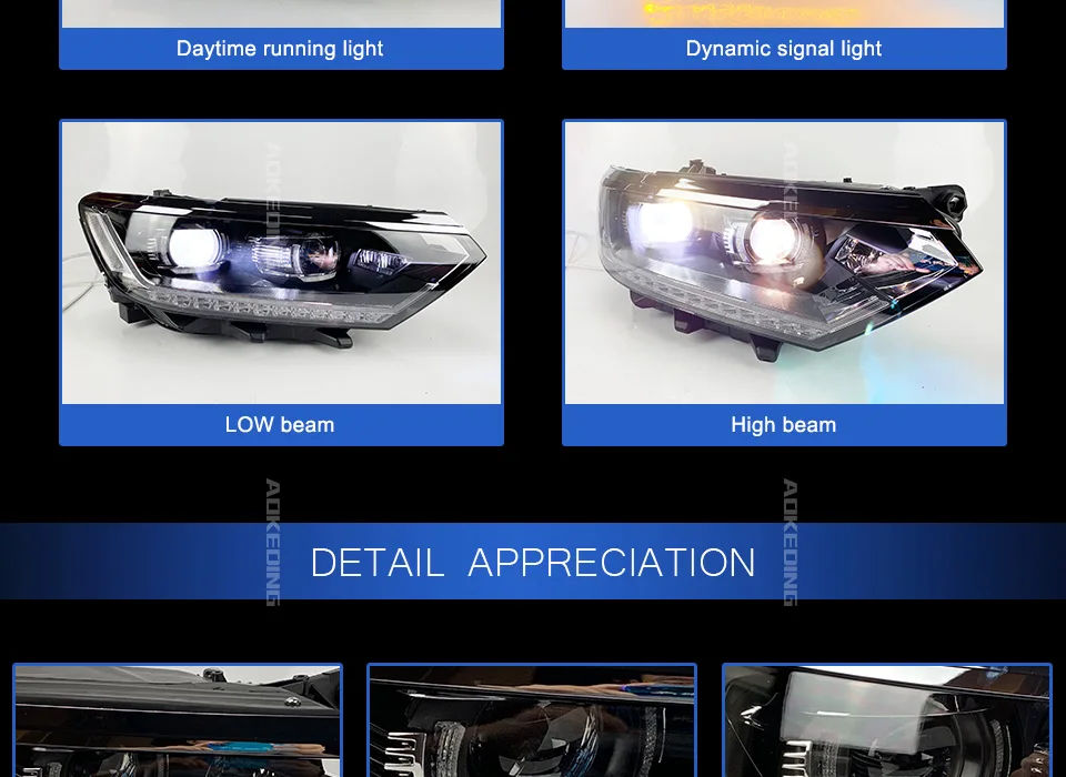 AKD автомобильный Стайлинг для VW Passat B8 светодиодный налобный фонарь- Magotan фары DRL Hid головной фонарь Ангел глаз биксеноновый луч аксессуары