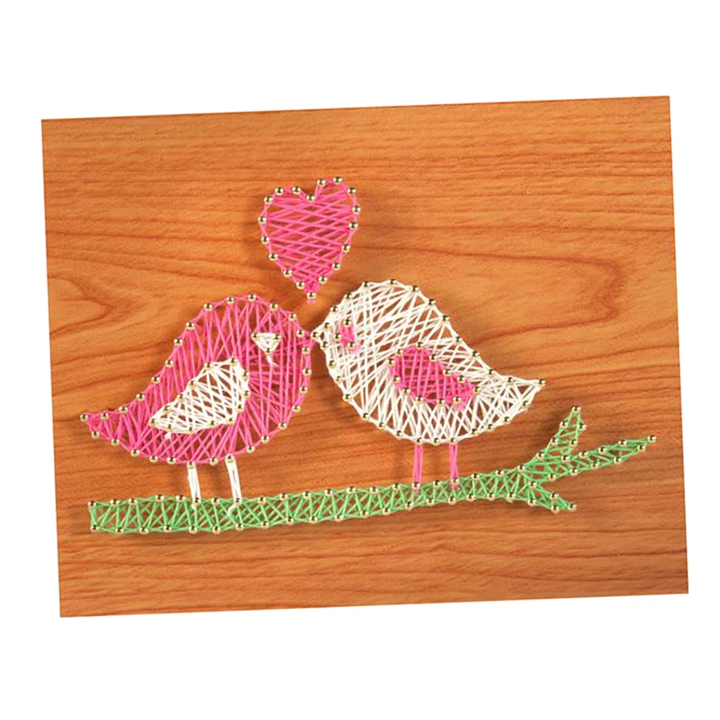 Набор для дизайна ногтей с двумя птицами для детей 9-12 девочек, деревянная обмотка для ногтей