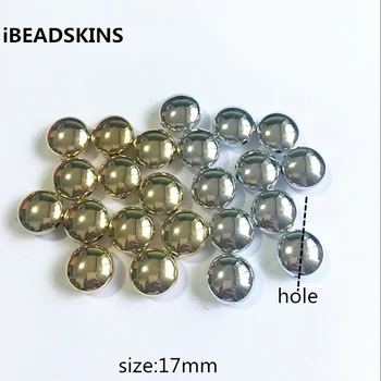 

New arrival! 17mm 100pcs/lot Acrylic UV Plating Round lentils-shape Beads for Jewelry DIY (Design as shown)