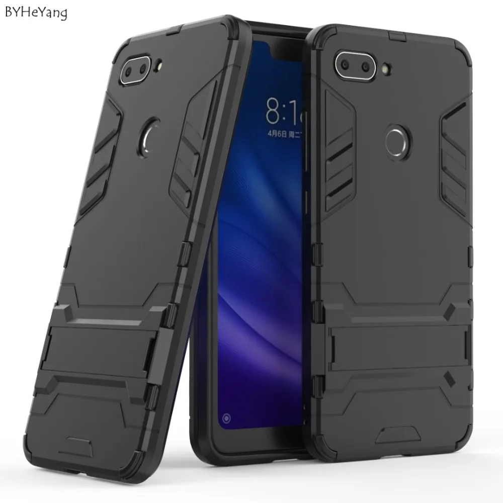 

BYHeYang Cases For Xiaomi Mi8 Lite Case Cover Silicone Rugged Hybrid Heavy Duty Shockproof Armor Cover For Xiaomi Mi8 Lite shell