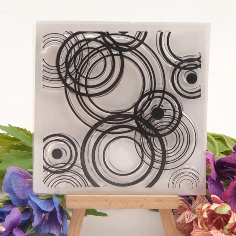 

Circle Round Water Drop Transparent Clear Silicone Stamp for Seal DIY Scrapbooking Photo Album Decorative Clear Stamp Sheets