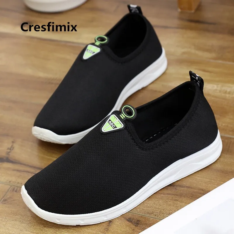 

Women Cool Fashion Black Mesh Breathable Flat Shoes Lady Cute Anti Skid Light Weight Comfortable Shoes Zapatos De Mujer E427