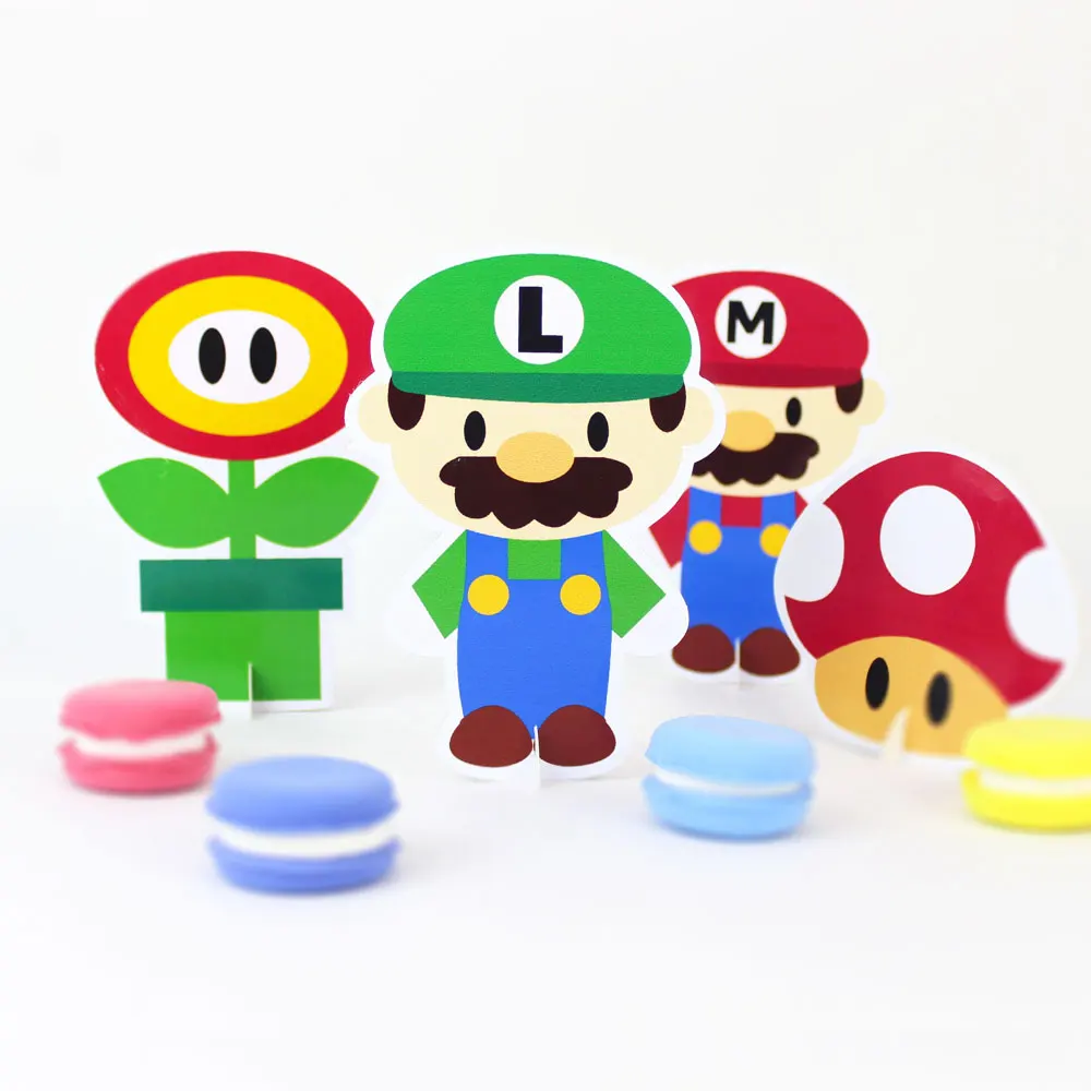 Mario Bros Party Decoration Princess Table Centerpiece Kids Birthday Party Supplies Decoration Party Favors Centerpieces