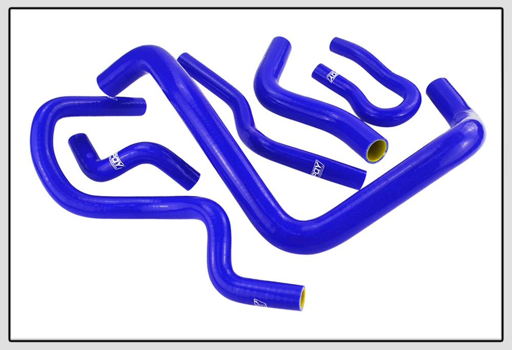 WLR RACING-синий и желтый комплект силиконовых шлангов радиатора для HONDA CIVIC SOHC D15 D16 EG EK 92-00 6 шт. с логотип pqy WLR-LX1303C-QY