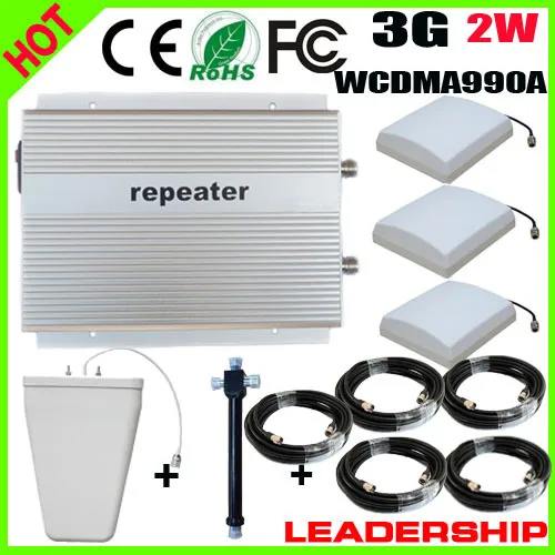 

Work for 1000m2 Manufacturer WCDMA990A W-CDMA UMTS RF 2W Watt 2100mhz 3G cell/mobile phone repeater booster detector repetidor