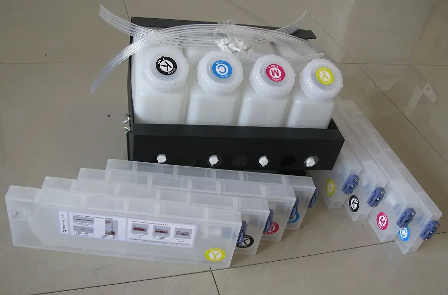 

inkjet printer 4 ink tank system with 8pcs 220ML ink cartridge for roland solvent printer