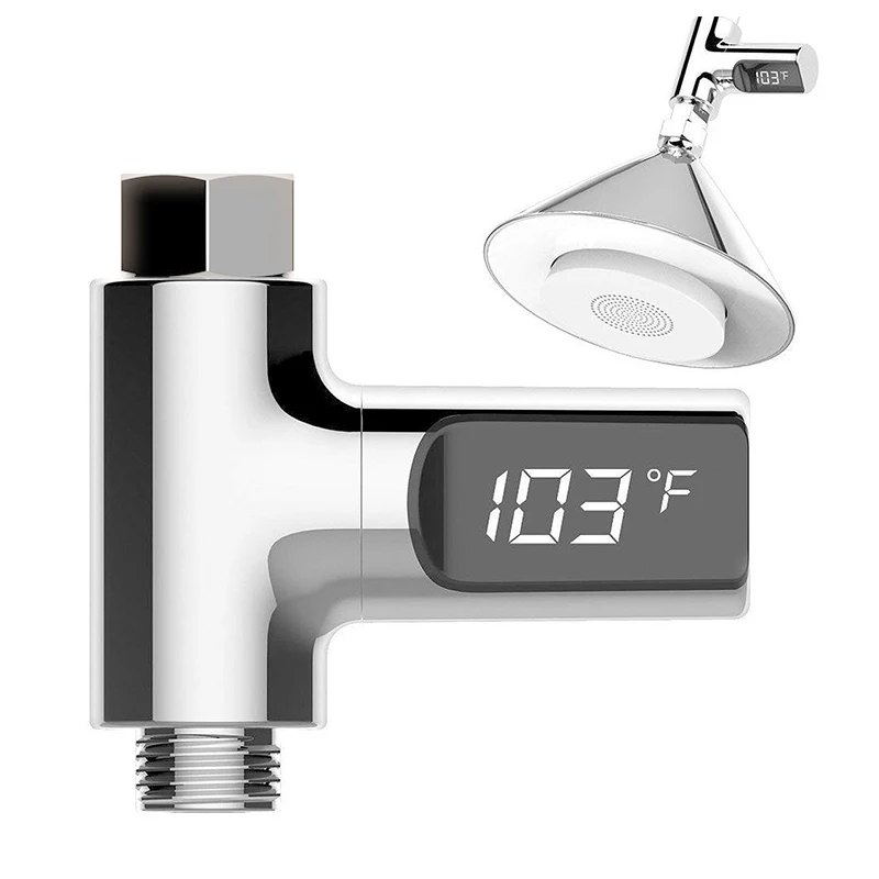 

LED Display Water Shower Thermometer Faucet Cartridges Self-Generating Electricity Water Temperature Monitor Smart Meter Monitor