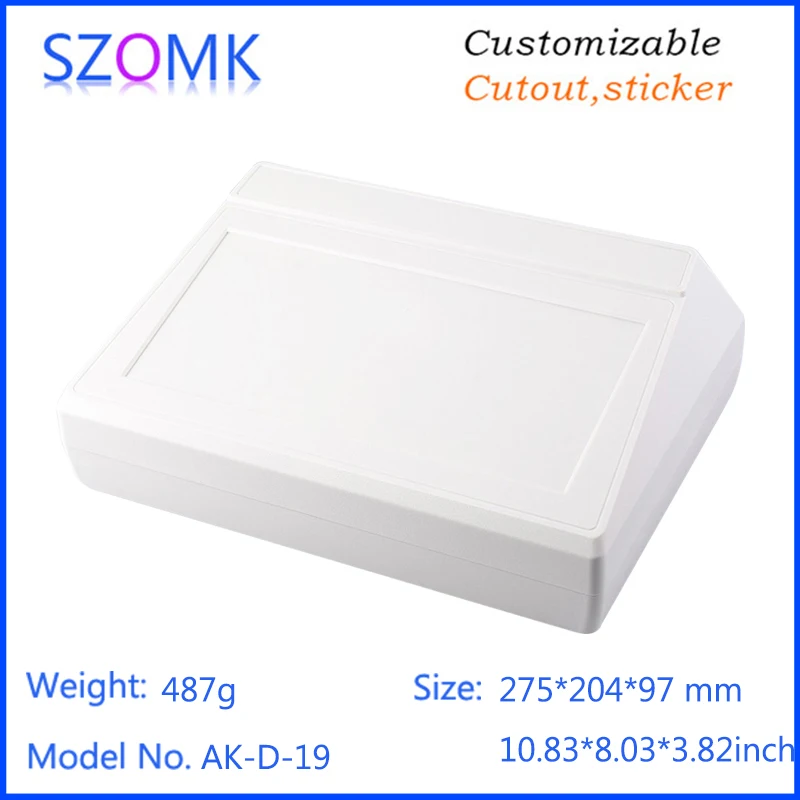 

plastic electronics project instrument box (1pc) 275*204*97mm good quality abs outlet enclosure desk top instrument plastic box