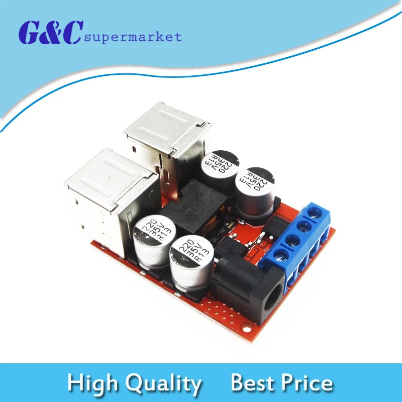 

DC-DC Vehicle Charging Module 8V-35V to 5V 8A 4 Port USB Output Mobile Charger