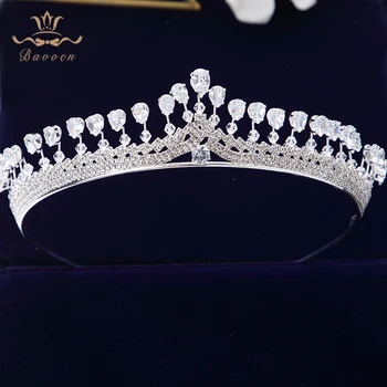 

Sparkling Simple Princess Zircon Tiaras Crowns Princess Crystal Wedding Hair Accessories Hairbands Headpieces