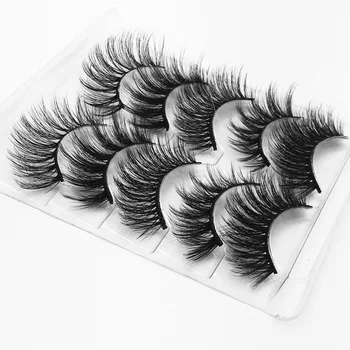

5 pairs 3D mink lashes false eyelashes natural makeup eyelash extension long cross volume soft fake eye lashes winged faux cils